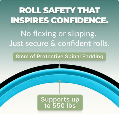 Back Roller & Yoga Wheel - Relieve Lower & Upper Back Pain & Stiffness - Therapeutically Stretch, Mobilize & Decompress Your Spine - Increase Mobility, Flexibility & Alignment